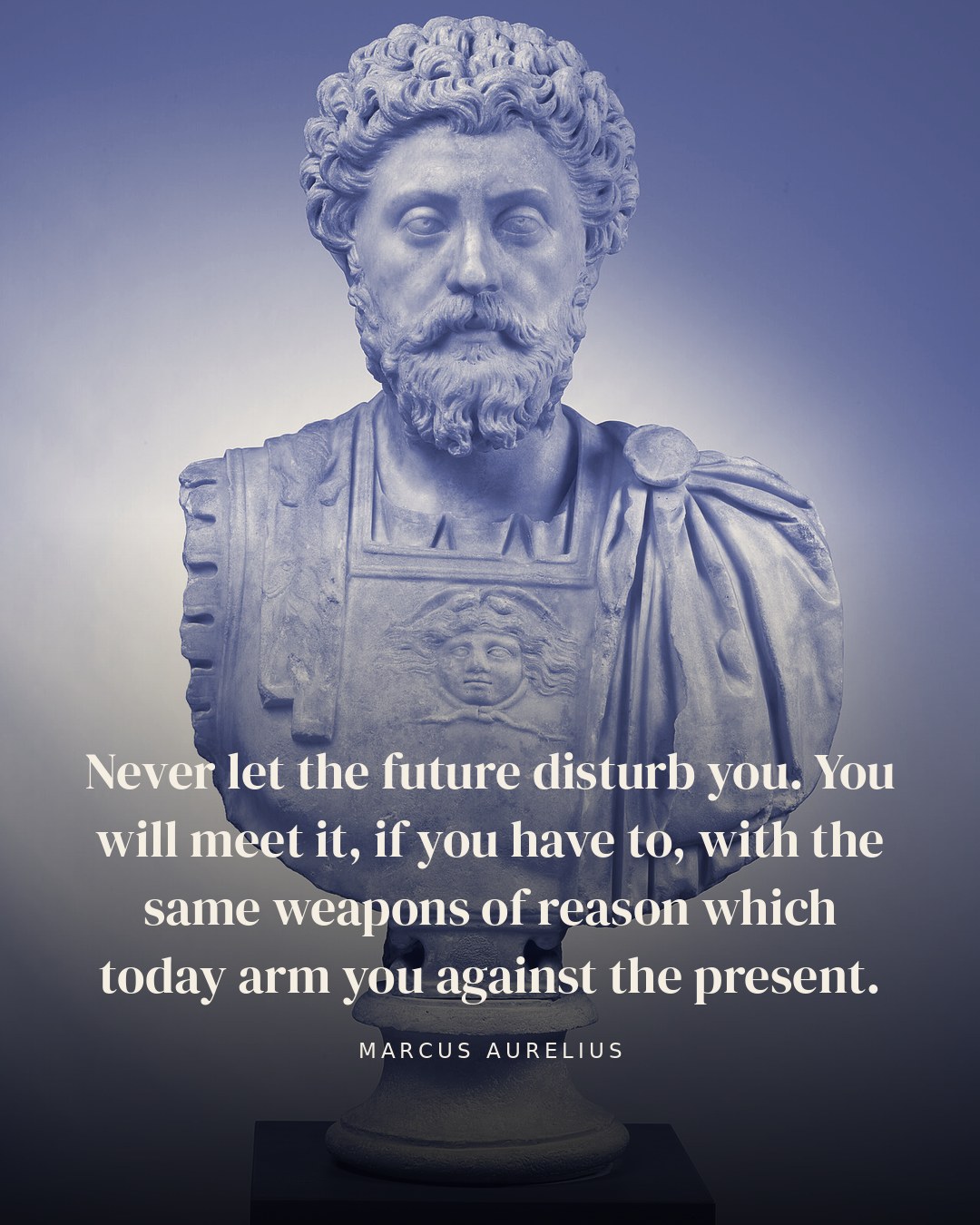 Never let the future disturb you. You will meet it, if you have to, with the same weapons of reason which today arm you against the present. — Marcus Aurelius