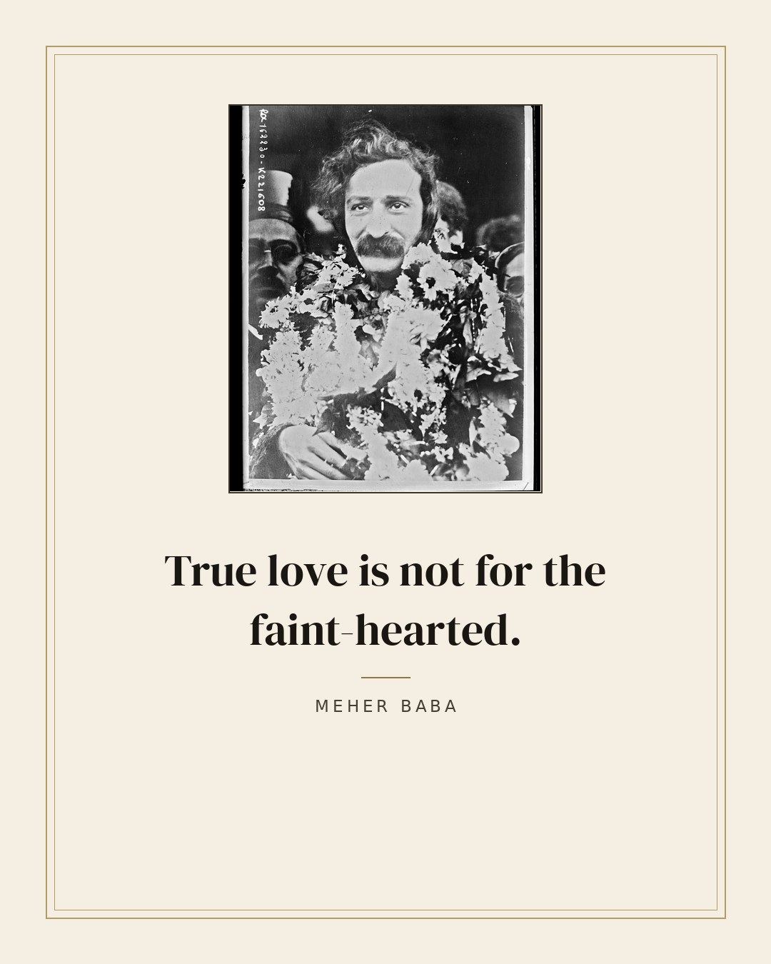True love is not for the faint-hearted. — Meher Baba