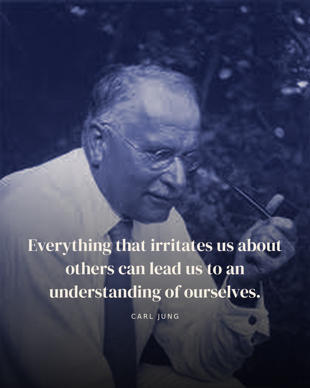 Everything that irritates us about others can lead us to an understanding of ourselves. — Carl Jung