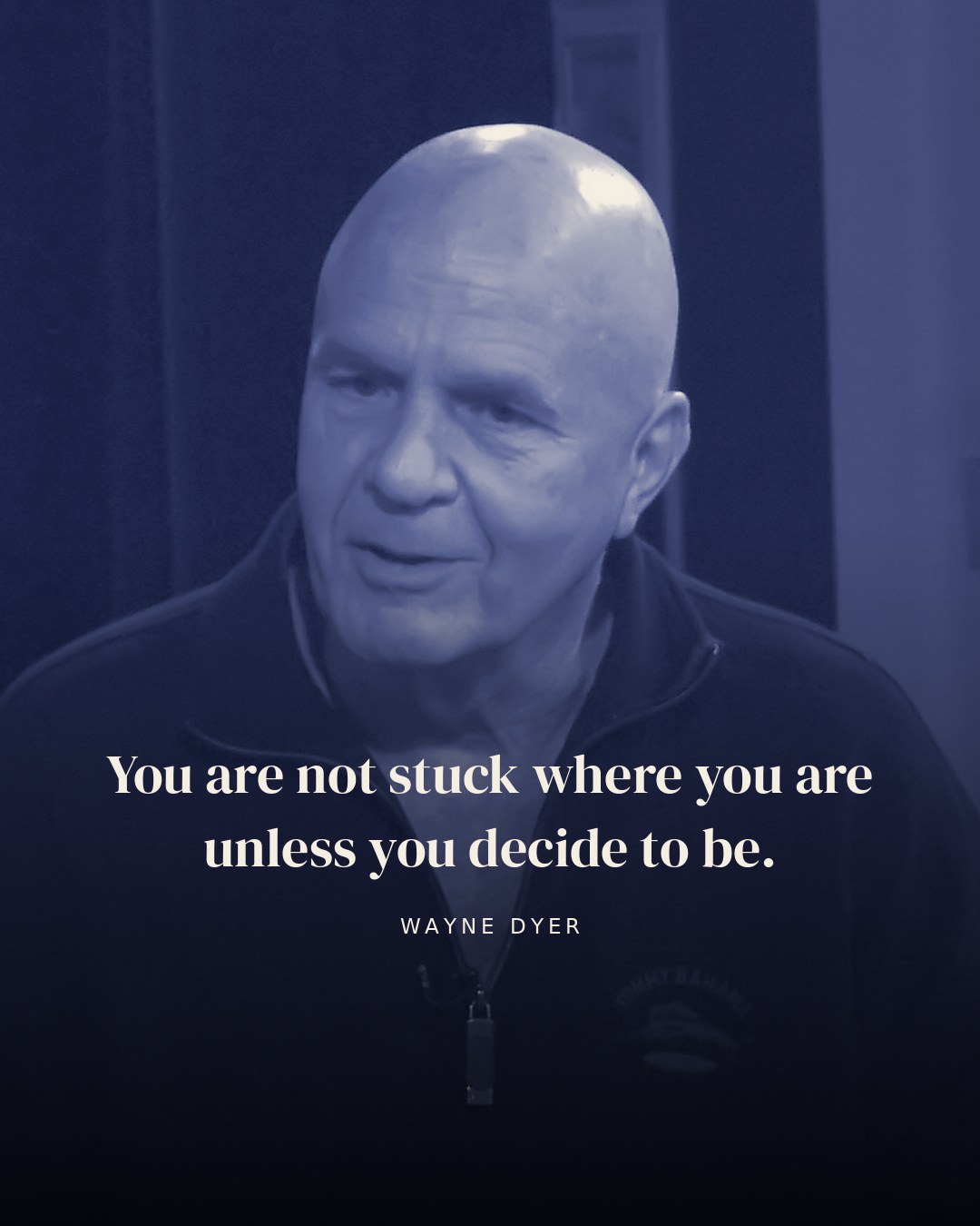 You are not stuck where you are unless you decide to be. — Wayne Dyer